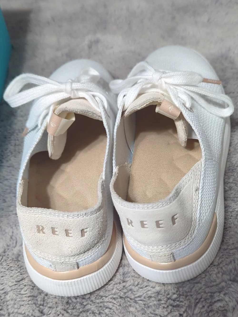 Reef Women’s White Sneakers with Beige Accents